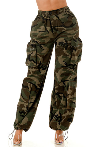 Camo Cargo Jogger Pants