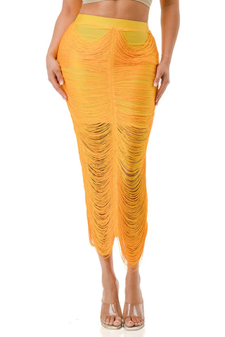 Match Made Tassel Skirt