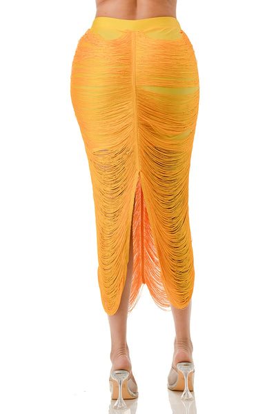 Match Made Tassel Skirt