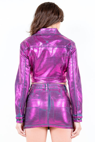 Bad Girl Metallic Denim Jacket