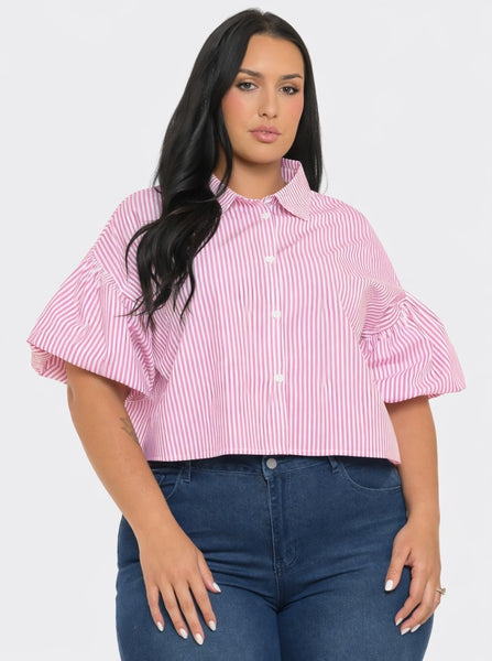 Pinky Pin Stripe Top