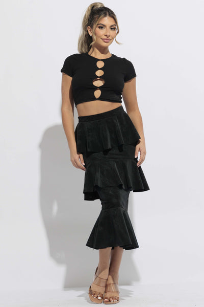 Rikelle Ruffle Tiered Skirt