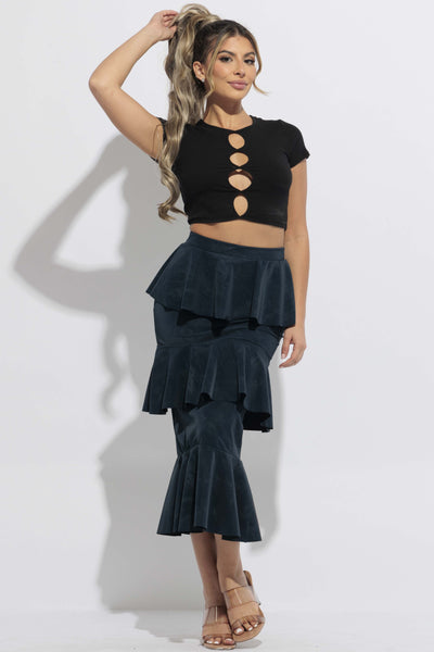Rikelle Ruffle Tiered Skirt