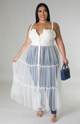 Rissa Tulle Top