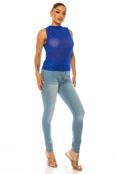 Lady Lace Sheer Top