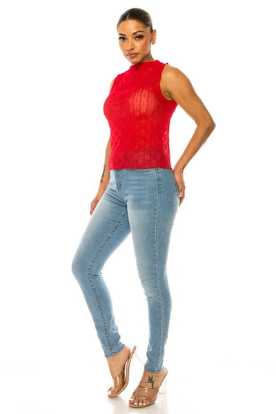 Lady Lace Sheer Top