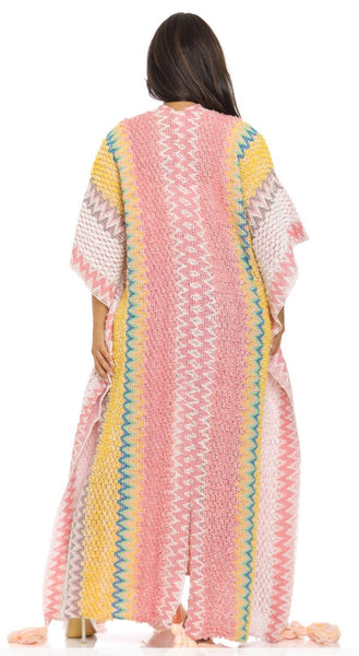Long Boho Crochet Cardigan