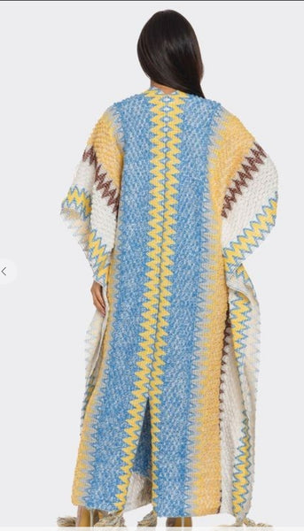 Long Boho Crochet Cardigan
