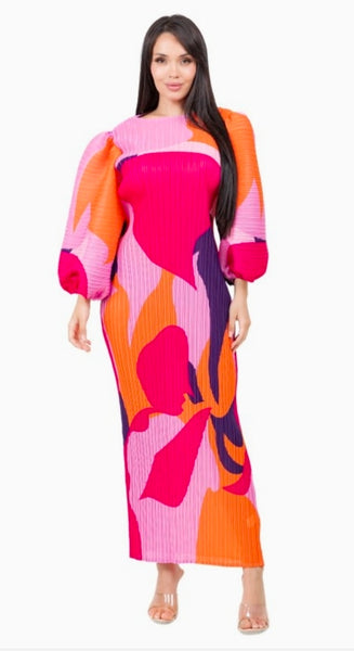 Beauty of Color Pleated Dress