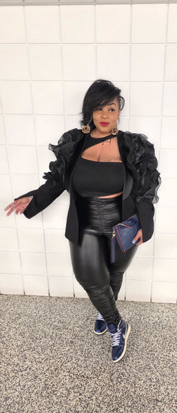 Rudy Ruched Faux Leather Pants