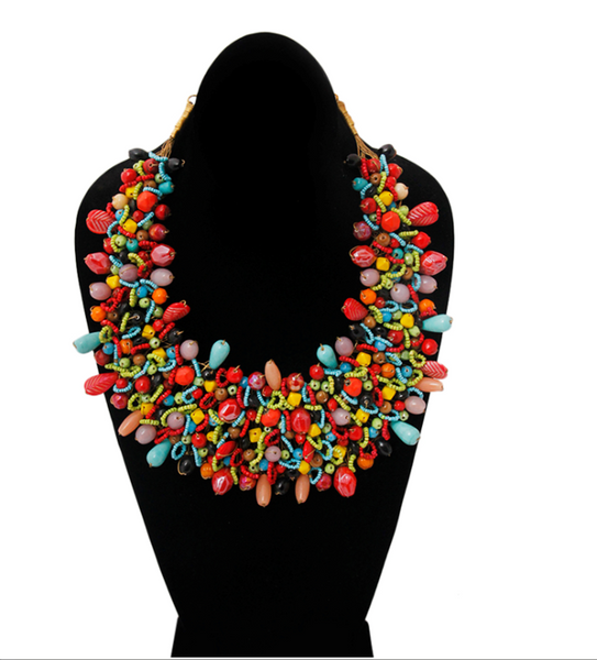 Beaded Bib Necklace