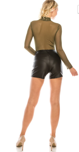 Short Faux Leather Shorts